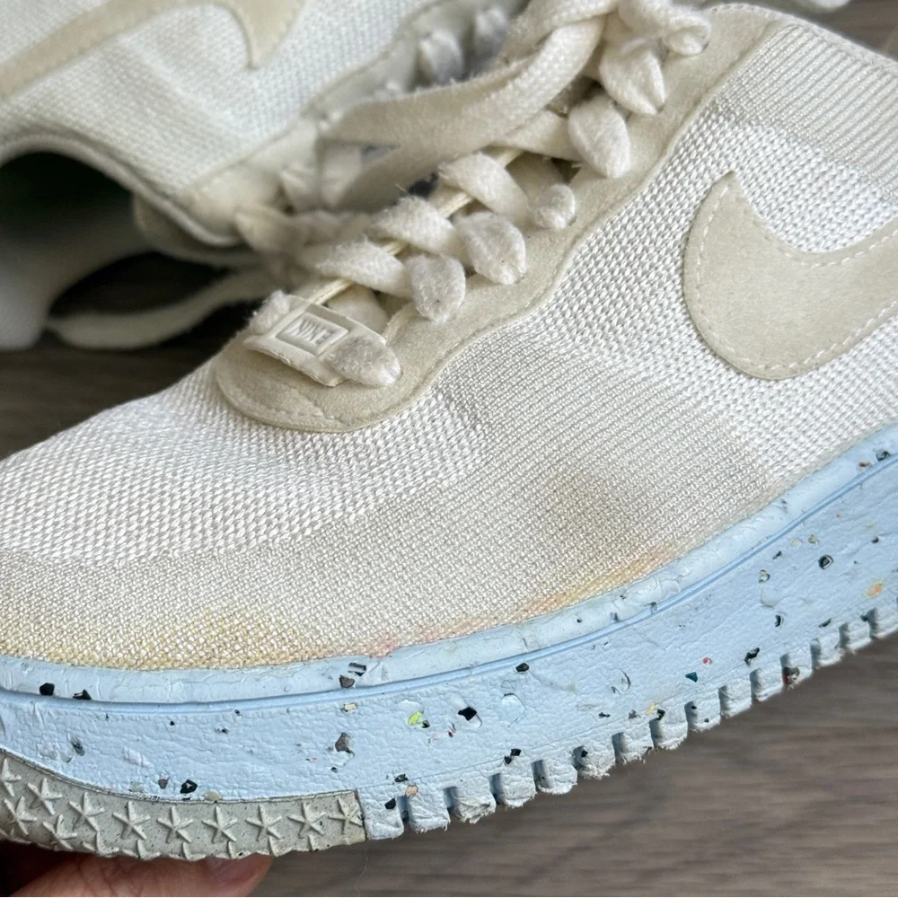 Nike Air Force 1 Crater Flyknit Sail/Blue Size 7.5